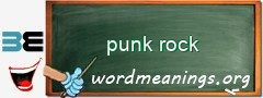 WordMeaning blackboard for punk rock